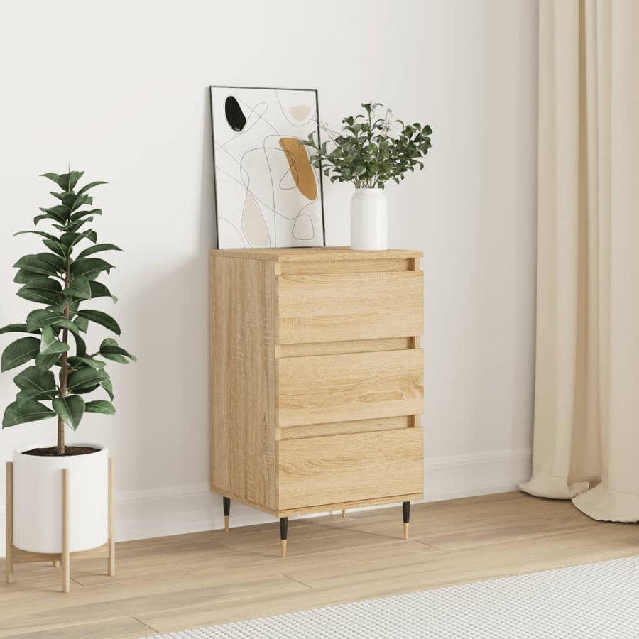Dressoir 40X35X70 Cm Bewerkt Hout Kleurig Sonoma eiken
