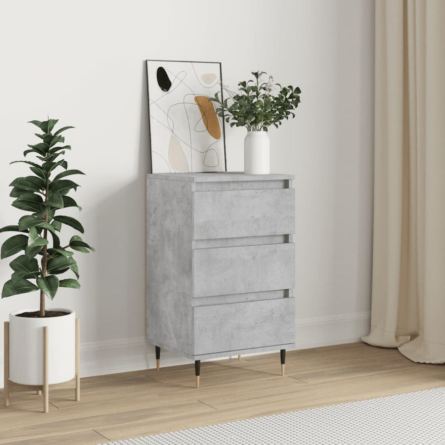 Dressoir 40X35X70 Cm Bewerkt Hout Betongrijs