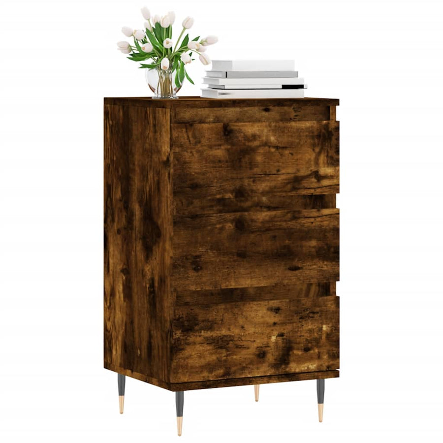 Dressoir 40X35X70 Cm Bewerkt Hout Kleurig Gerookt eiken