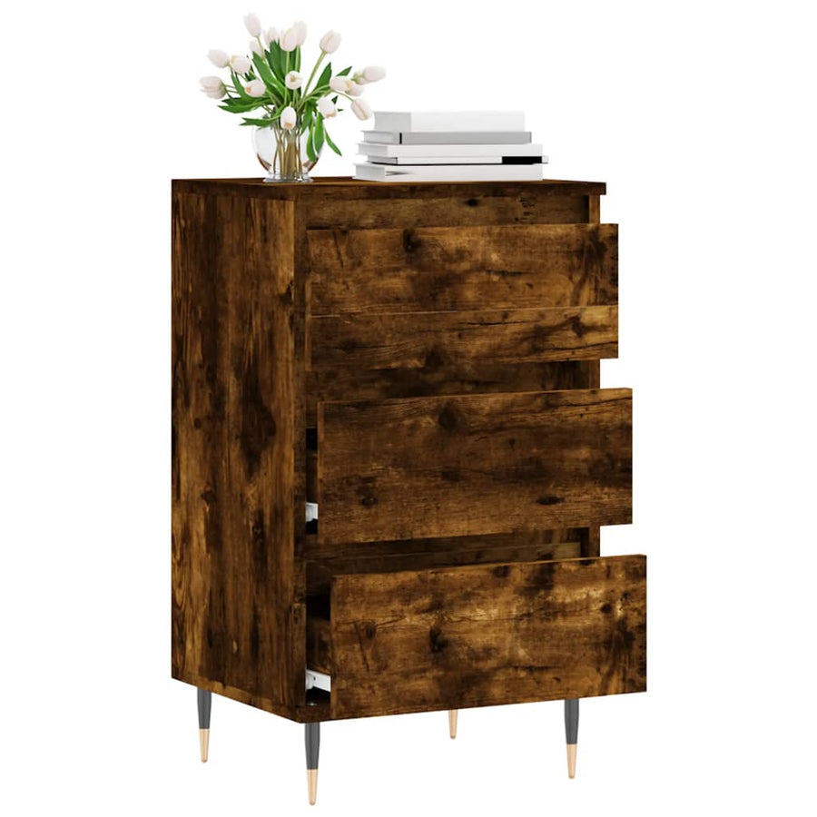 Dressoir 40X35X70 Cm Bewerkt Hout Kleurig Gerookt eiken