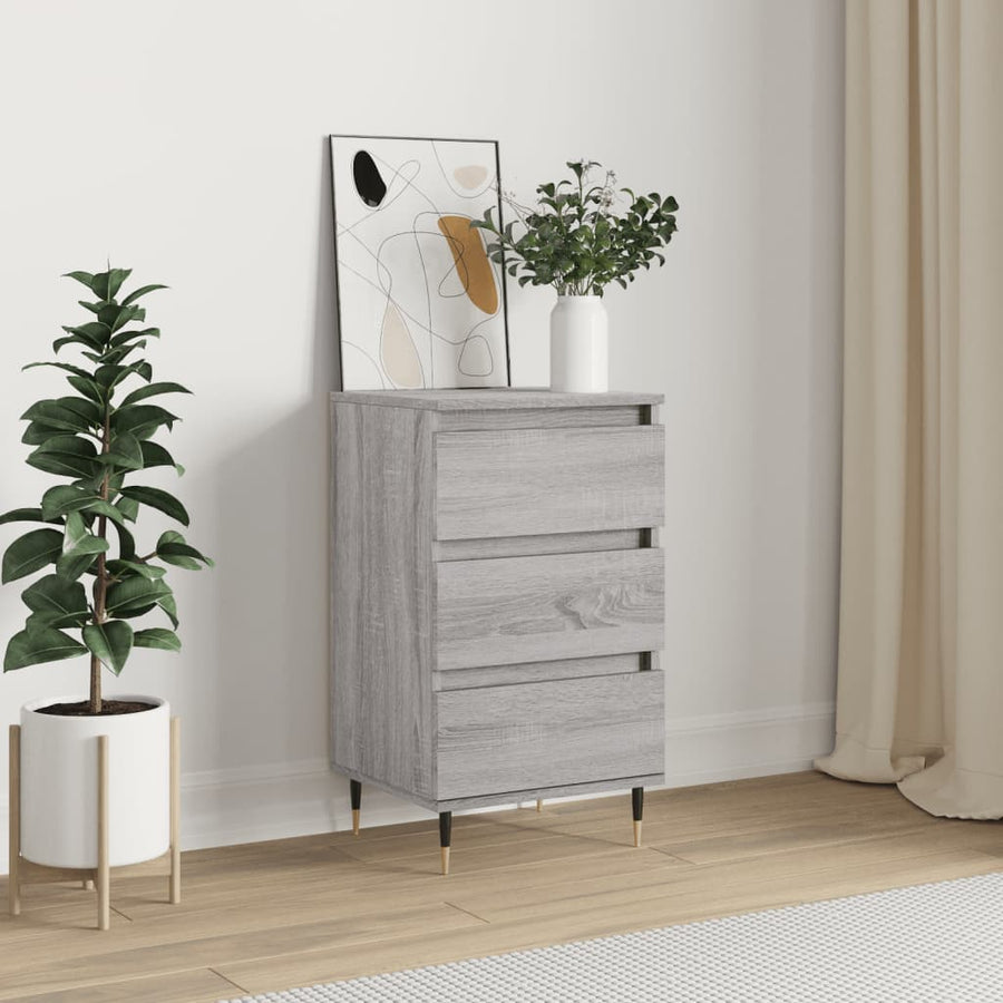 Dressoir 40X35X70 Cm Bewerkt Hout Grijs Sonoma