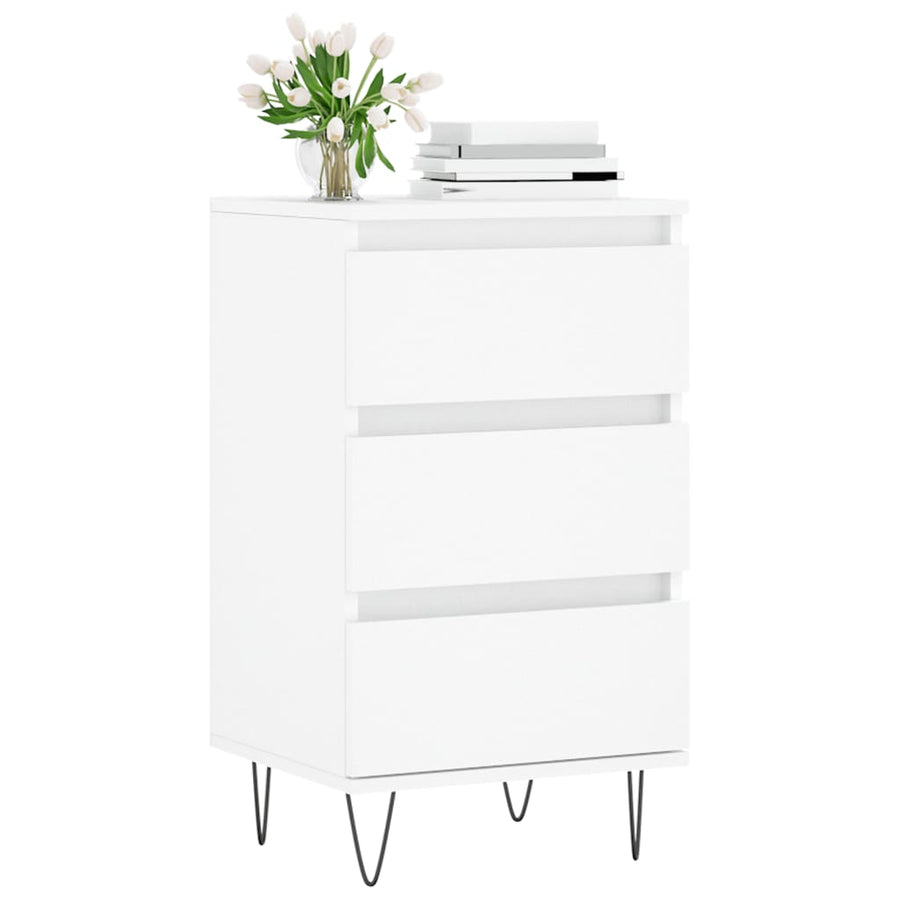 Dressoir 40X35X70 Cm Bewerkt Hout Wit