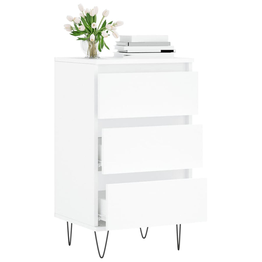 Dressoir 40X35X70 Cm Bewerkt Hout Wit