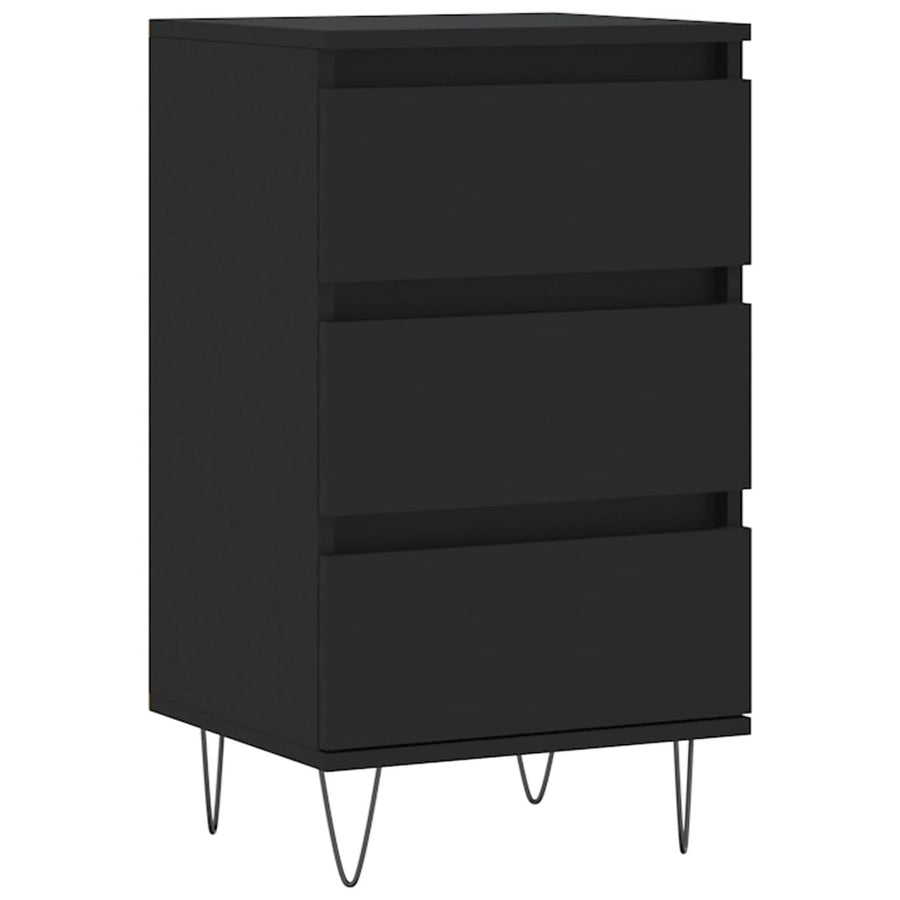 Dressoir 40X35X70 Cm Bewerkt Hout Zwart