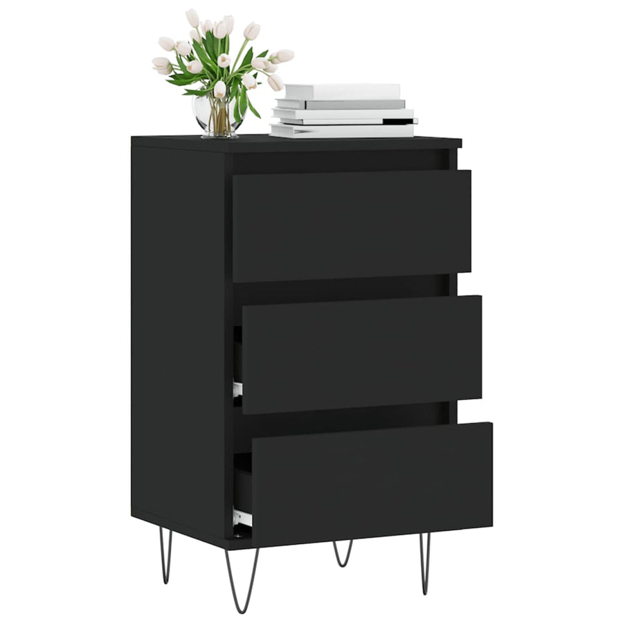 Dressoir 40X35X70 Cm Bewerkt Hout Zwart