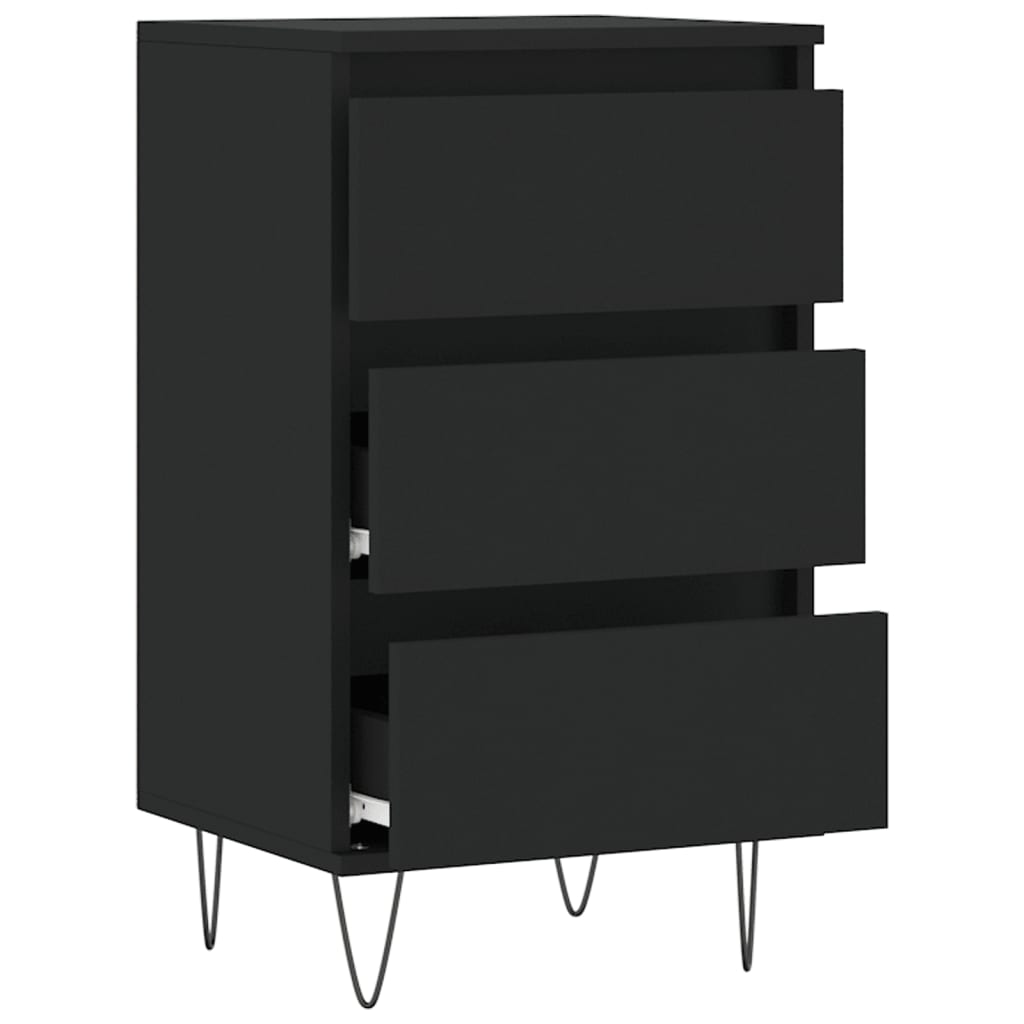 Dressoir 40X35X70 Cm Bewerkt Hout Zwart