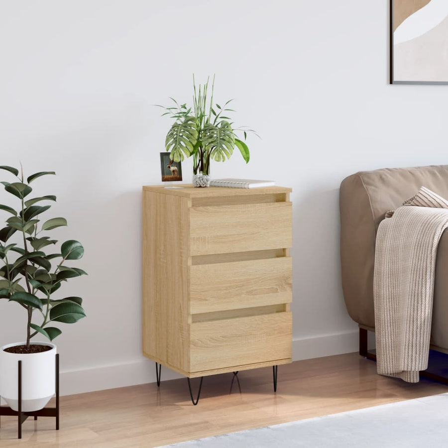 Dressoir 40X35X70 Cm Bewerkt Hout Kleurig Sonoma eiken