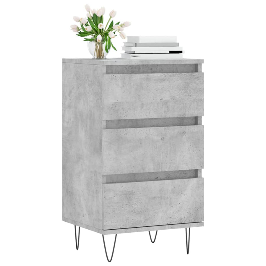Dressoir 40X35X70 Cm Bewerkt Hout Betongrijs