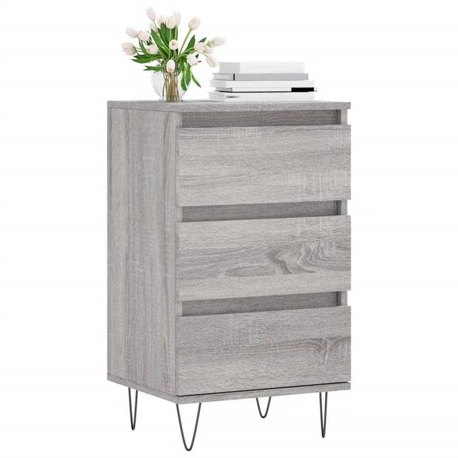 Dressoir 40X35X70 Cm Bewerkt Hout Grijs sonoma