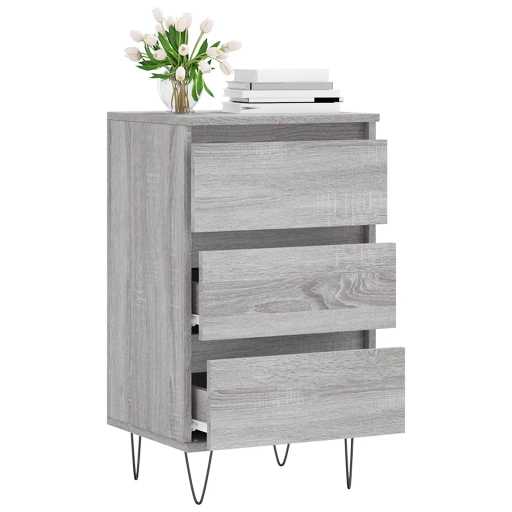 Dressoir 40X35X70 Cm Bewerkt Hout Grijs sonoma