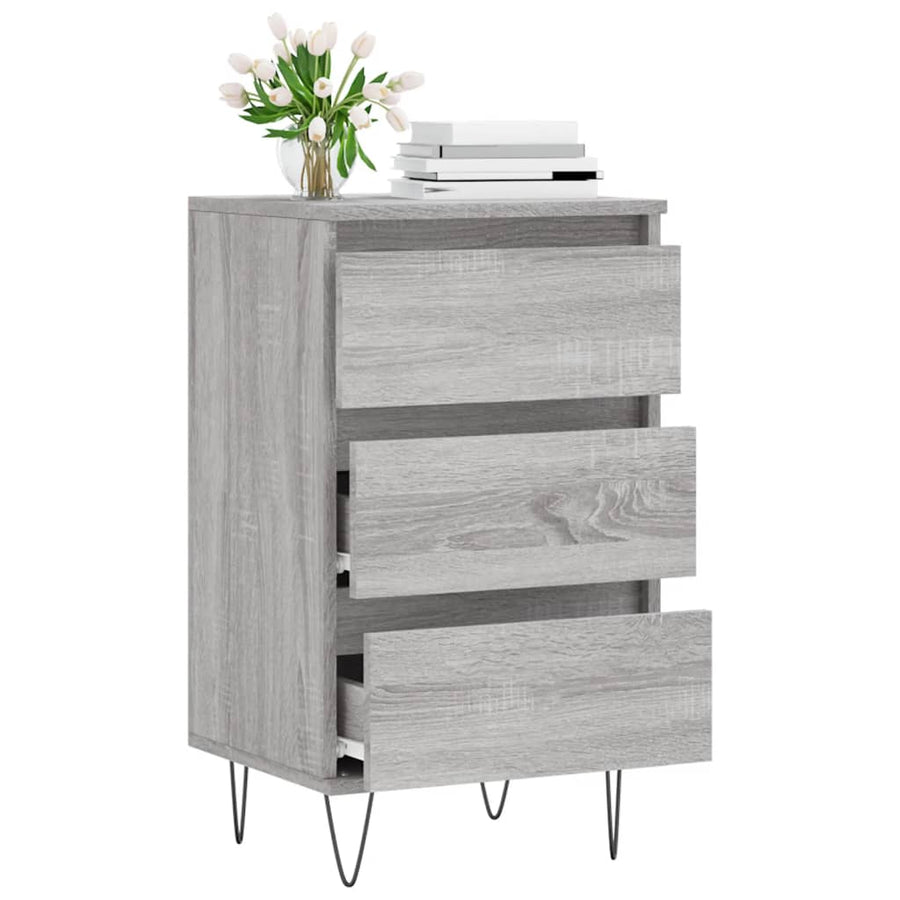 Dressoir 40X35X70 Cm Bewerkt Hout Grijs sonoma