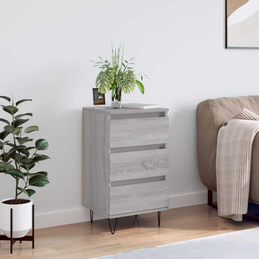 Dressoir 40X35X70 Cm Bewerkt Hout Grijs sonoma