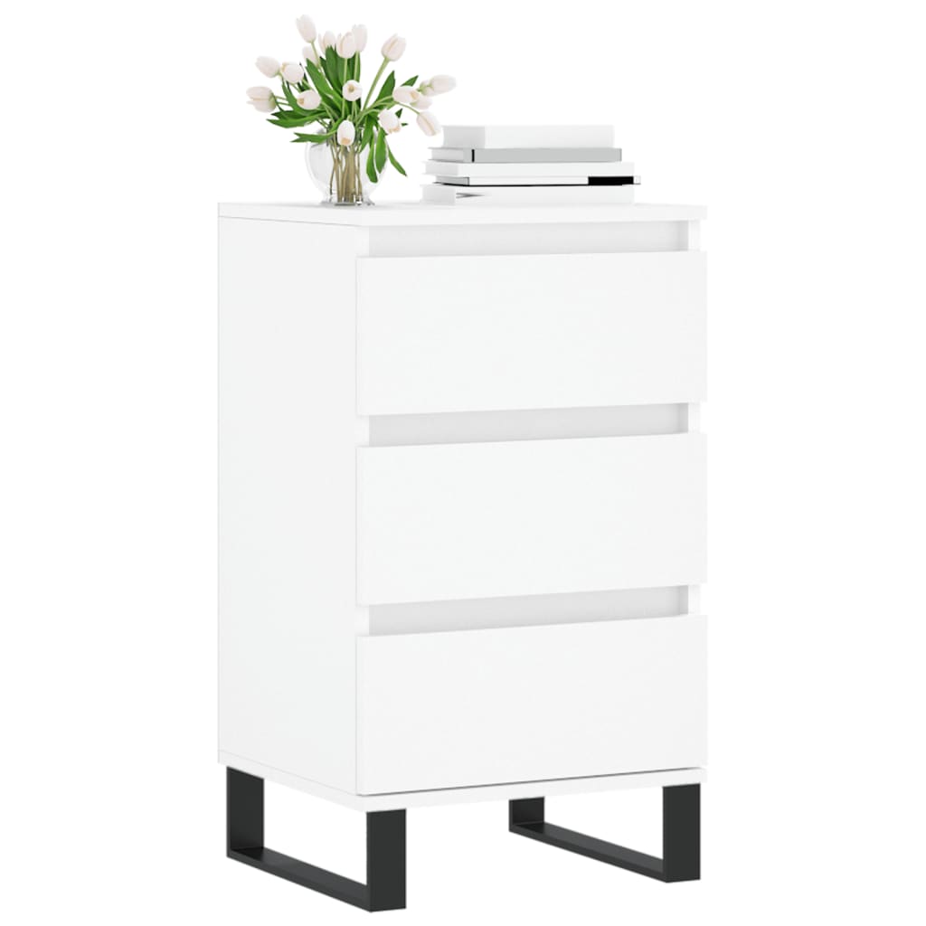 Dressoir 40X35X70 Cm Bewerkt Hout Wit