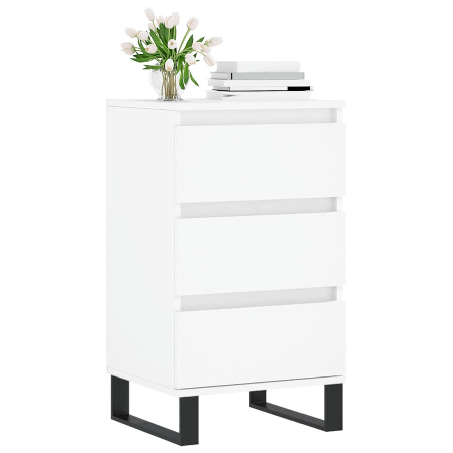 Dressoir 40X35X70 Cm Bewerkt Hout Wit