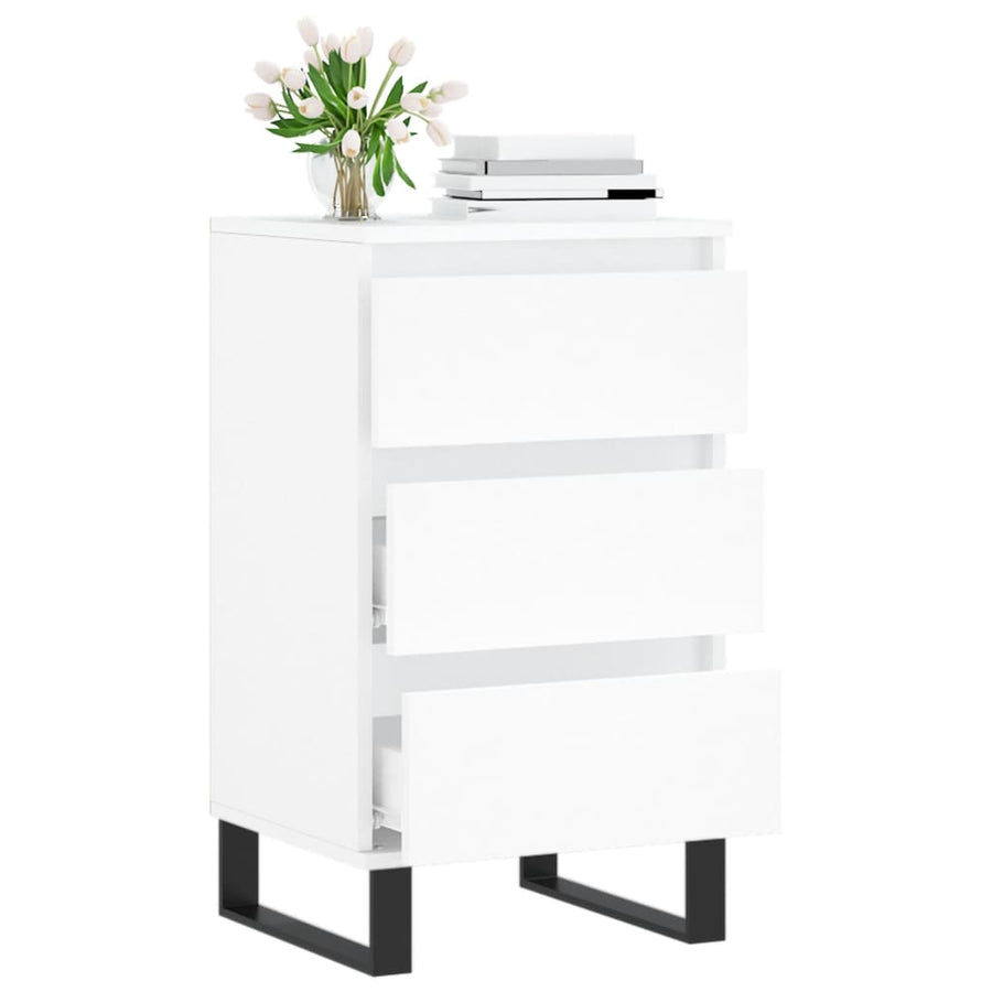 Dressoir 40X35X70 Cm Bewerkt Hout Wit