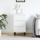 Sideboard 40x35x70 cm carved wood white
