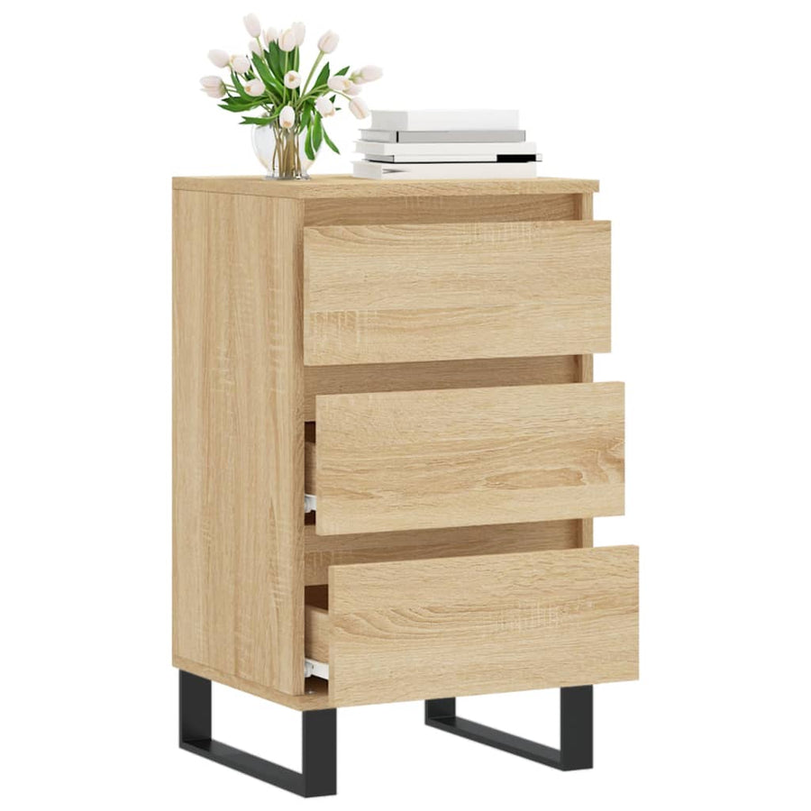 Dressoir 40x35x70 cm bewerkt hout sonoma eikenkleurig