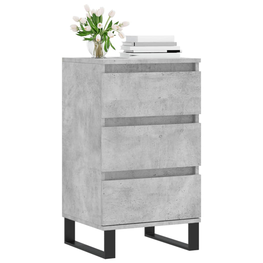 Dressoir 40x35x70 cm bewerkt hout betongrijs