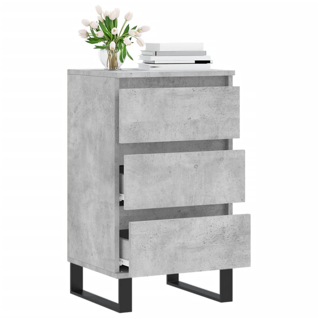 Dressoir 40x35x70 cm bewerkt hout betongrijs