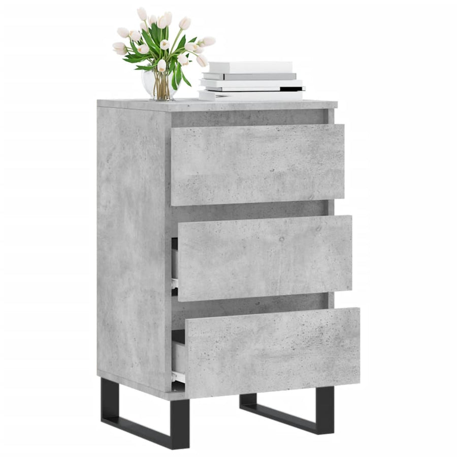 Dressoir 40x35x70 cm bewerkt hout betongrijs