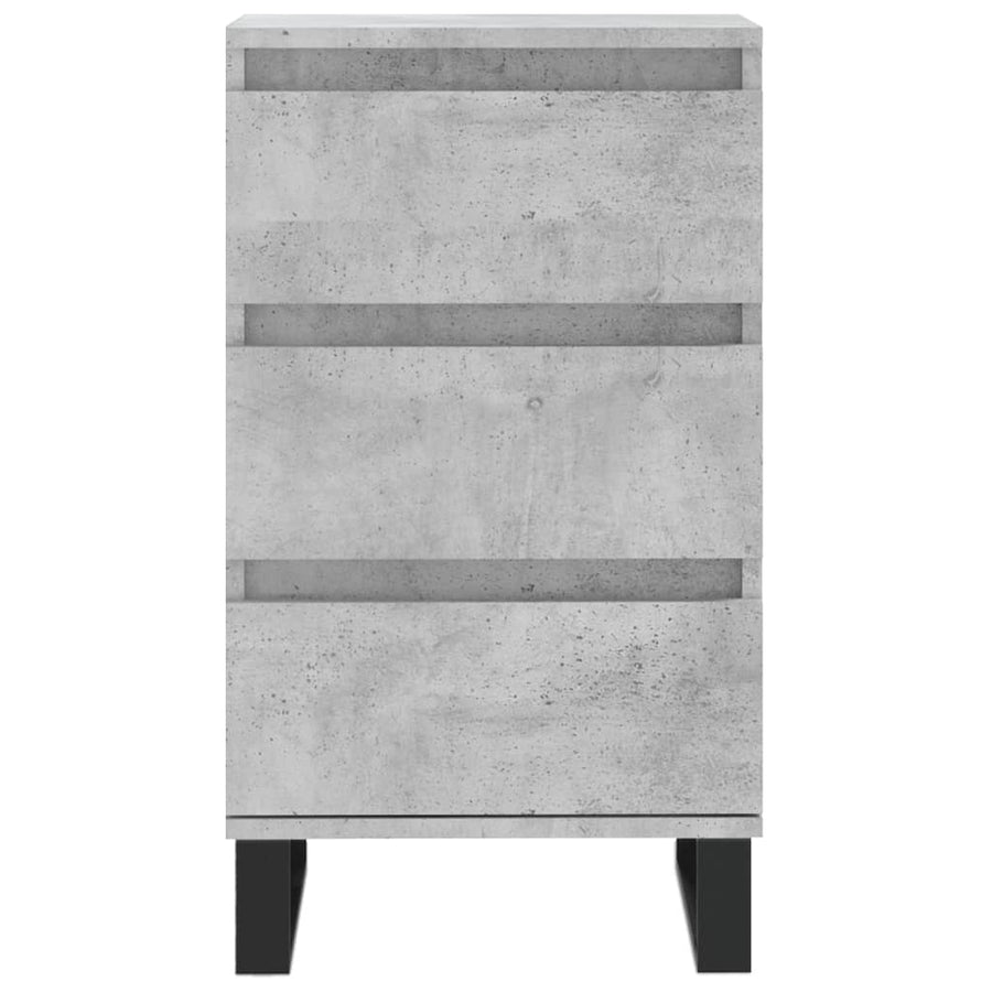 Dressoir 40x35x70 cm bewerkt hout betongrijs