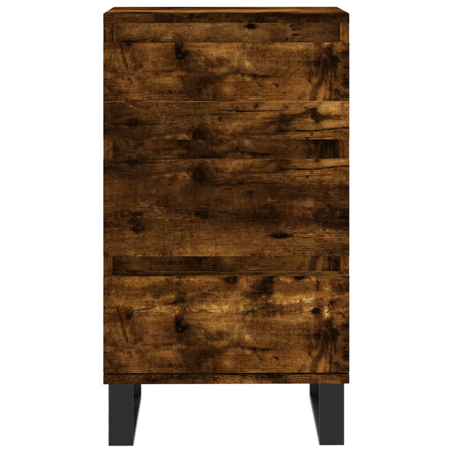 Dressoir 40X35X70 Cm Bewerkt Hout Gerookt Eikenkleurig