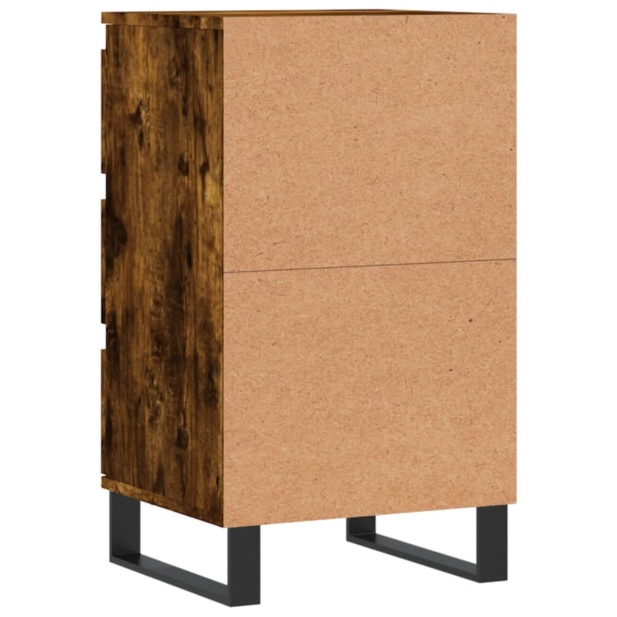 Dressoir 40X35X70 Cm Bewerkt Hout Gerookt Eikenkleurig
