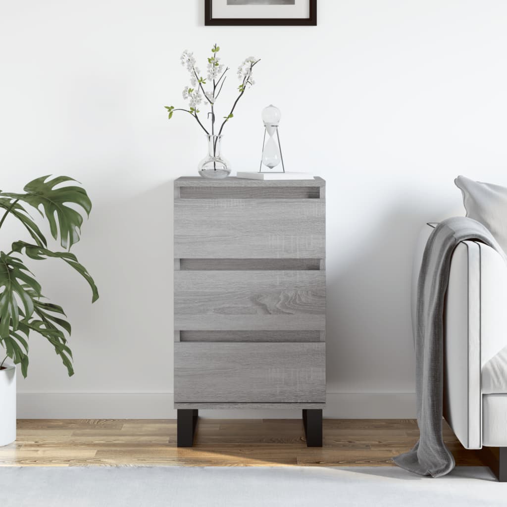 Dressoir 40X35X70 Cm Bewerkt Hout Grijs Sonoma