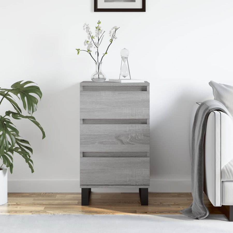 Dressoir 40X35X70 Cm Bewerkt Hout Grijs Sonoma