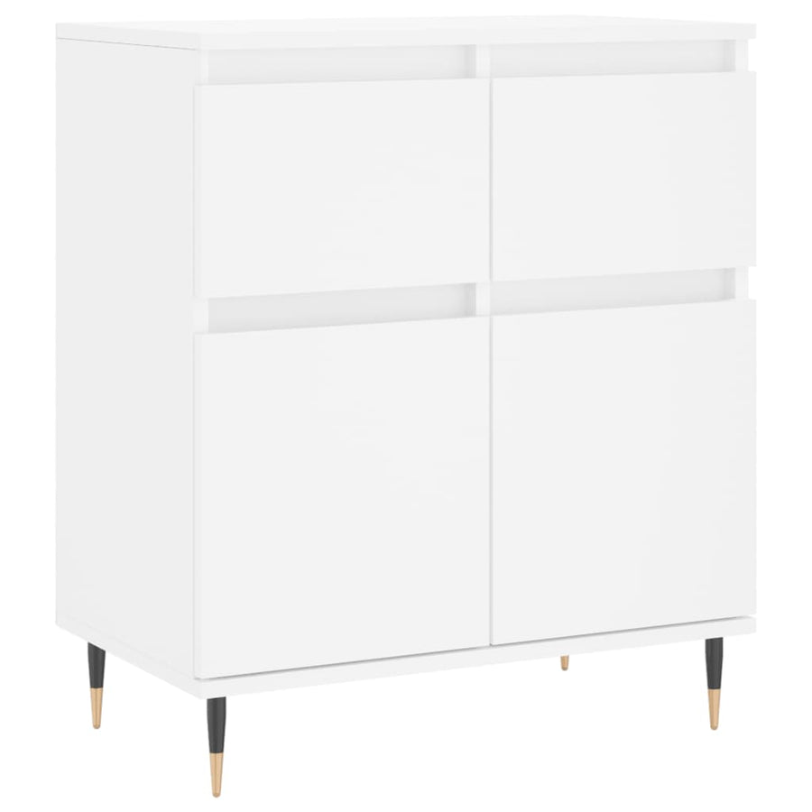 Dressoir 60X35X70 Cm Bewerkt Hout Wit