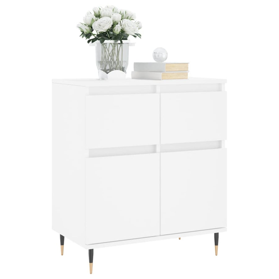 Dressoir 60X35X70 Cm Bewerkt Hout Wit