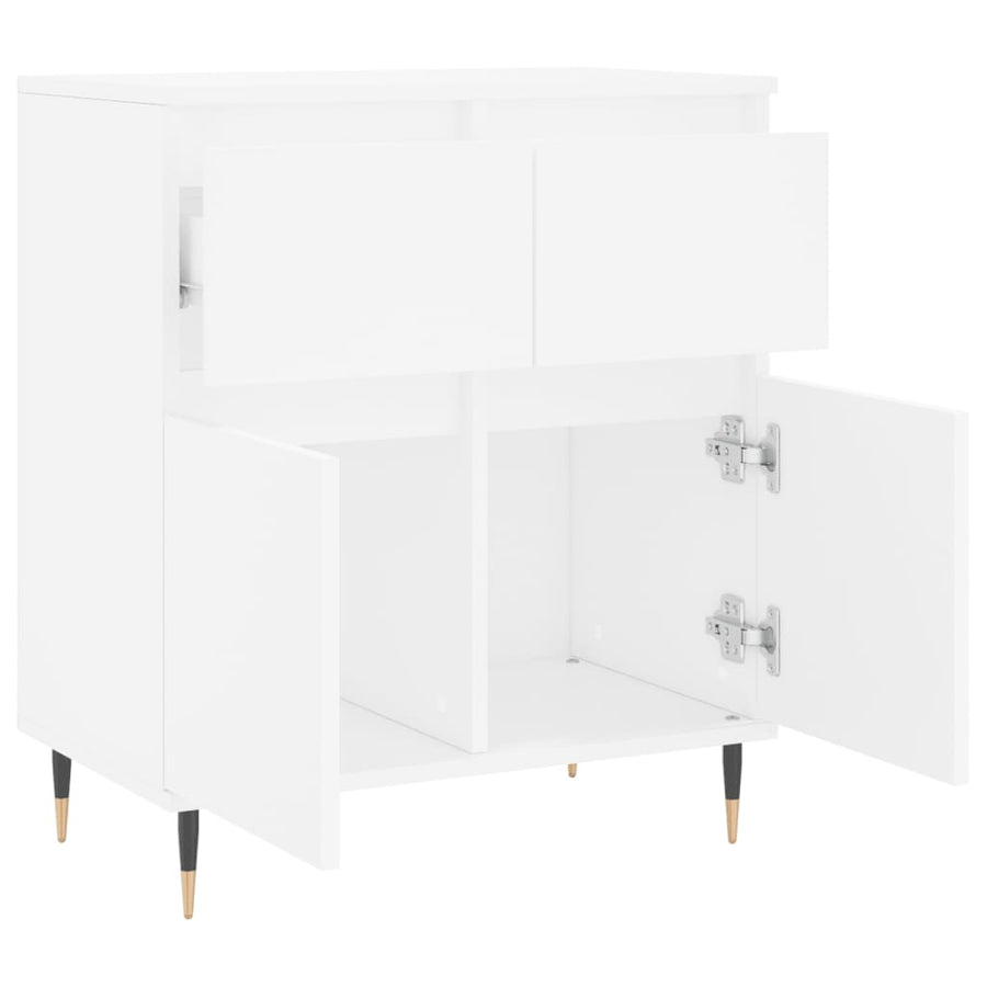 Dressoir 60X35X70 Cm Bewerkt Hout Wit