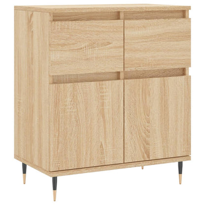 Dressoir 60X35X70 Cm Bewerkt Hout Sonoma Eikenkleurig