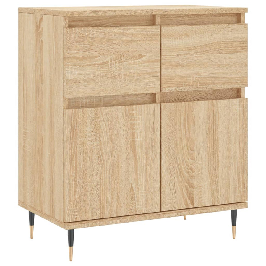 Dressoir 60X35X70 Cm Bewerkt Hout Sonoma Eikenkleurig