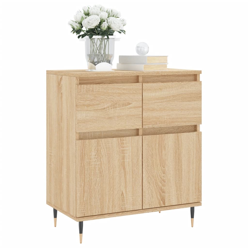 Dressoir 60X35X70 Cm Bewerkt Hout Sonoma Eikenkleurig