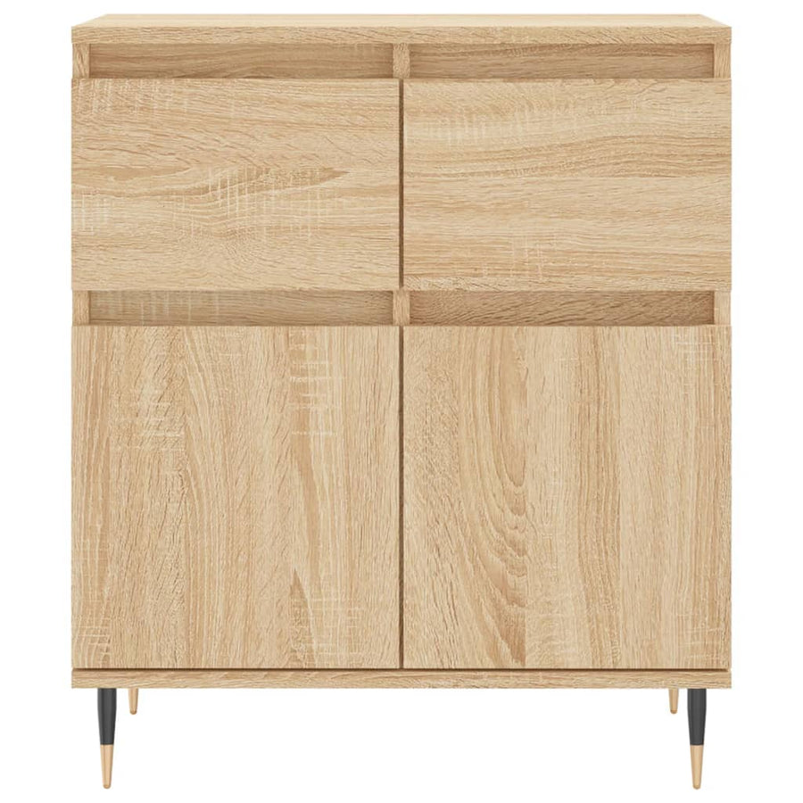 Dressoir 60X35X70 Cm Bewerkt Hout Sonoma Eikenkleurig