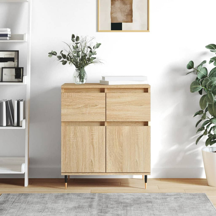 Dressoir 60X35X70 Cm Bewerkt Hout Sonoma Eikenkleurig