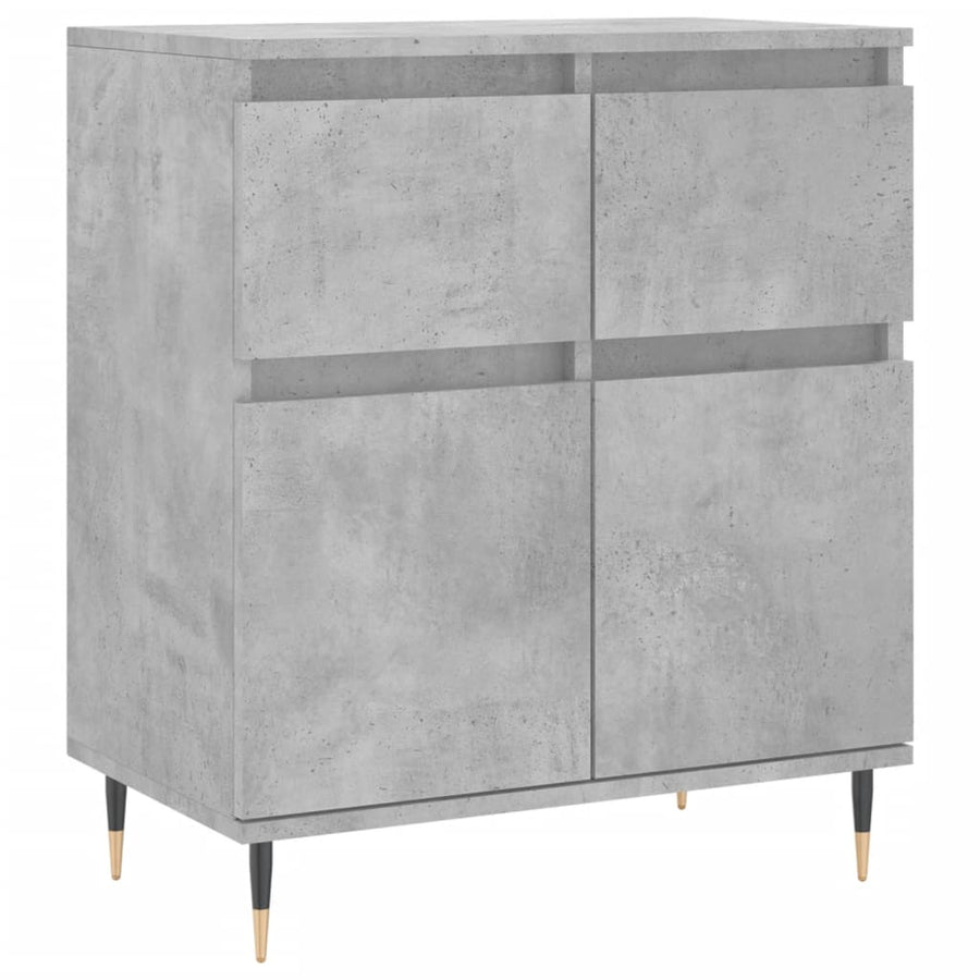 Dressoir 60x35x70 cm bewerkt hout betongrijs