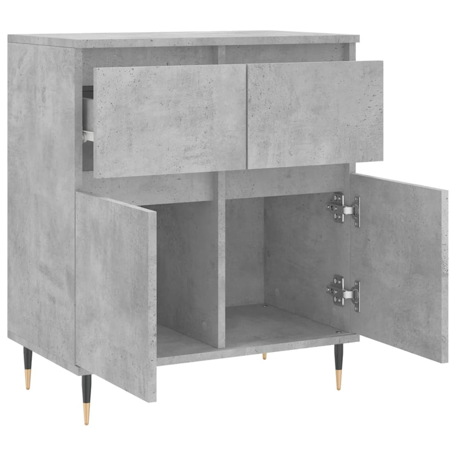 Dressoir 60x35x70 cm bewerkt hout betongrijs