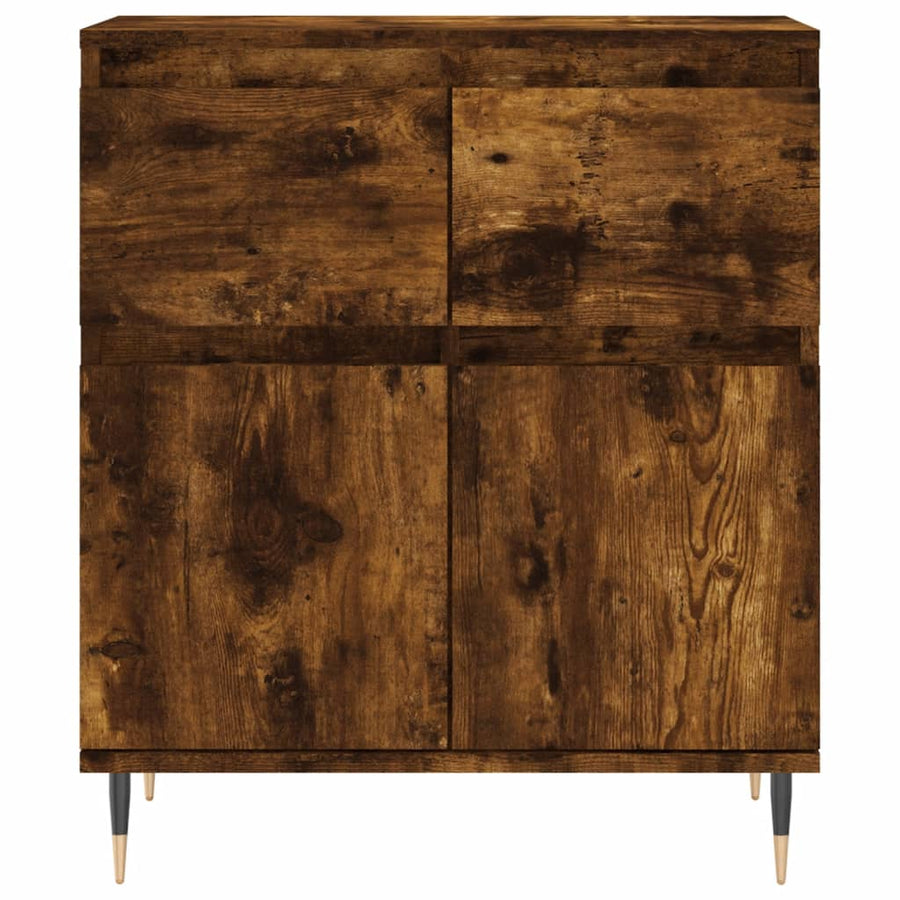 Dressoir 60X35X70 Cm Bewerkt Hout Kleurig Gerookt eiken