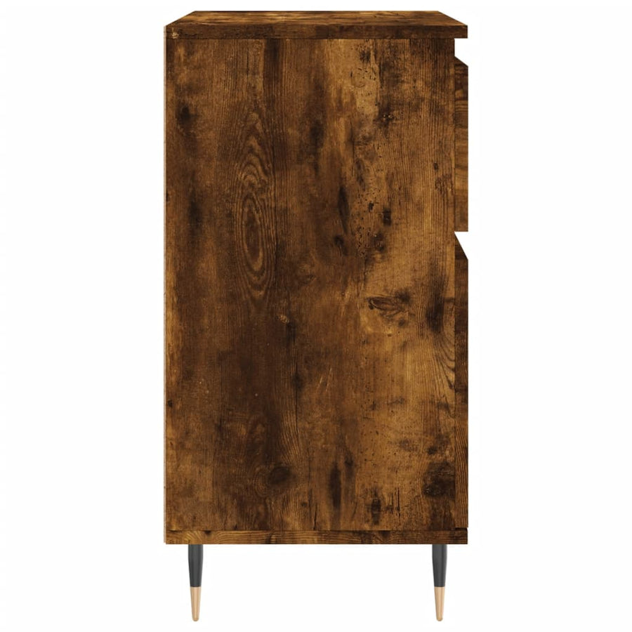 Dressoir 60X35X70 Cm Bewerkt Hout Kleurig Gerookt eiken