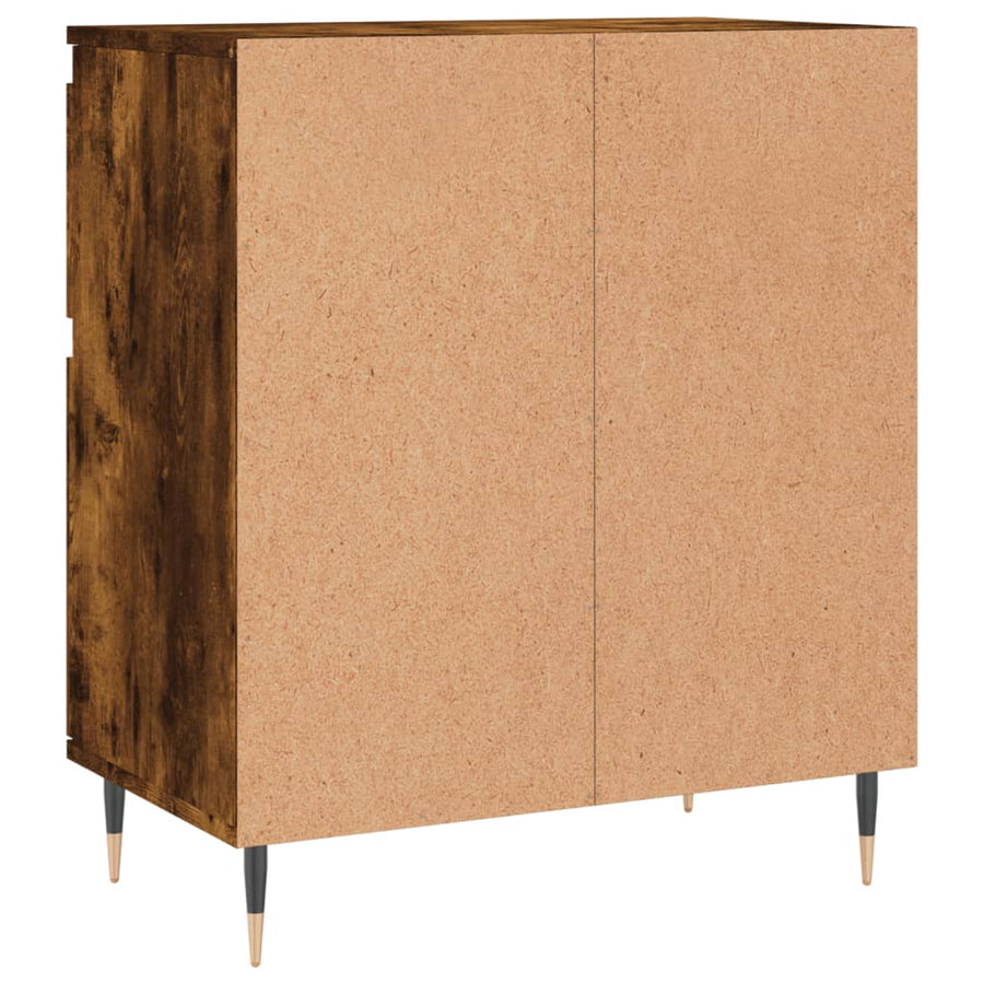 Dressoir 60X35X70 Cm Bewerkt Hout Kleurig Gerookt eiken