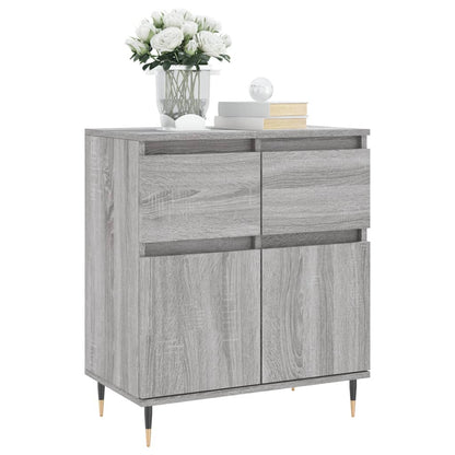 Dressoir 60X30X75 Cm Bewerkt Hout Grijs Sonoma Eikenkleurig