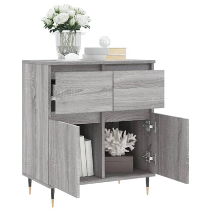 Dressoir 60X30X75 Cm Bewerkt Hout Grijs Sonoma Eikenkleurig