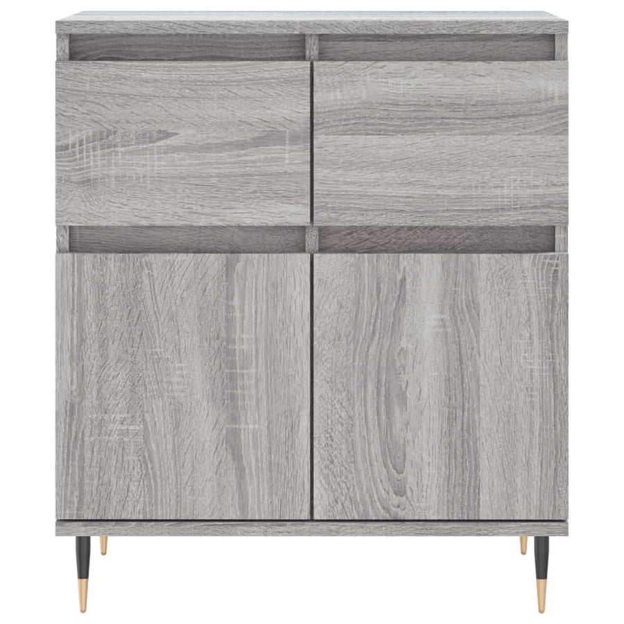 Dressoir 60X30X75 Cm Bewerkt Hout Grijs Sonoma Eikenkleurig