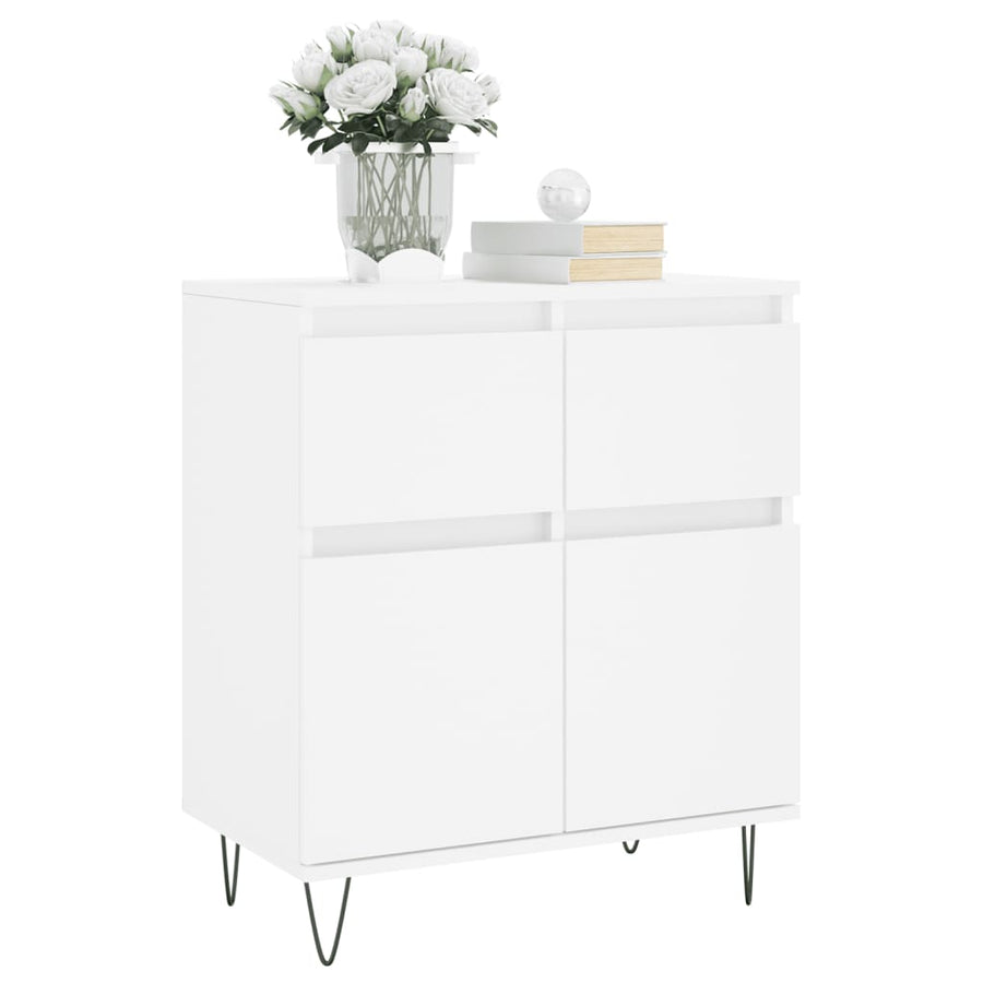 Dressoir 60X35X70 Cm Bewerkt Hout Wit