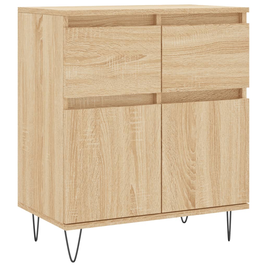 Dressoir 60X35X70 Cm Bewerkt Hout Kleurig Sonoma eiken