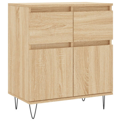 Dressoir 60X35X70 Cm Bewerkt Hout Kleurig Sonoma eiken