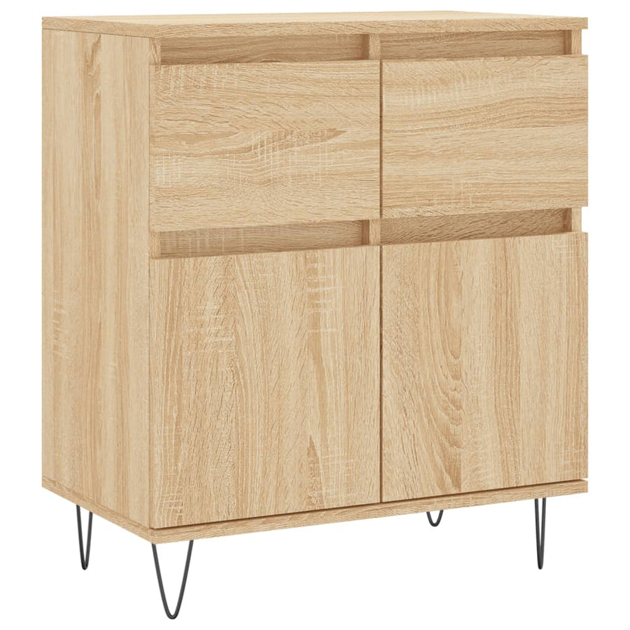 Dressoir 60X35X70 Cm Bewerkt Hout Kleurig Sonoma eiken