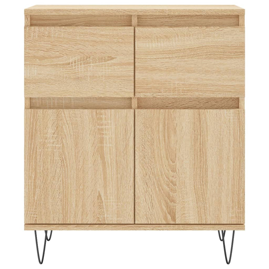 Dressoir 60X35X70 Cm Bewerkt Hout Kleurig Sonoma eiken